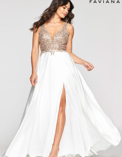 Faviana Prom Ivory Dress
