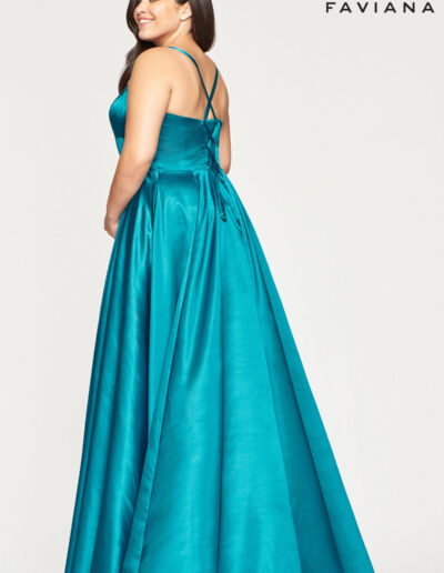 Faviana Prom Peacock blue Dress